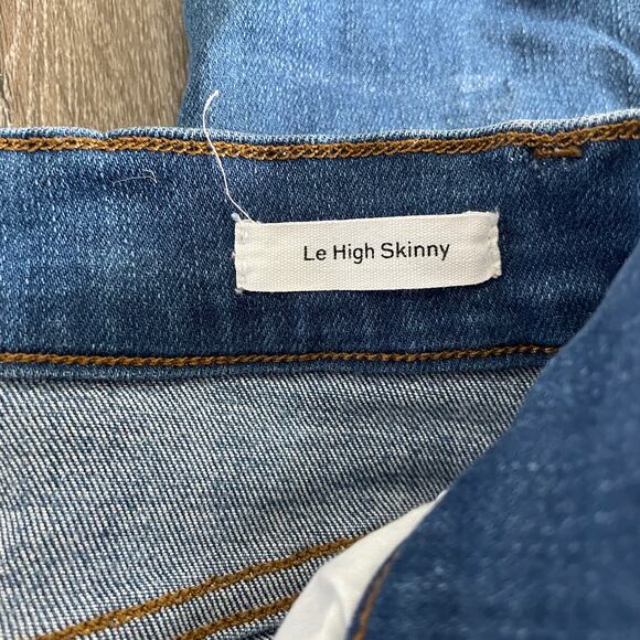 Frame Le High Skinny Jeans in Ambrose Blue - Size: 26 - Picture 5 of 7
